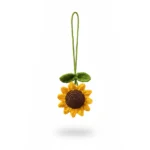 Cute Crochet Sunflower Car Mirror Accessory