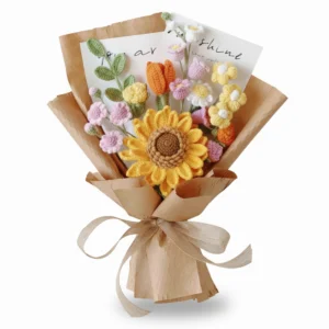Grand Handmade Crochet Flowers Bouquet - Handmade Everlasting Gift