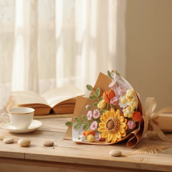 Grand Handmade Crochet Flowers Bouquet - Handmade Everlasting Gift