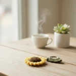 Handcrafted Crochet Sunflower Keychain - Pocket Treasure