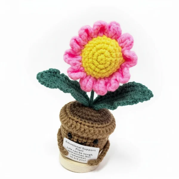 Handmade Crochet Daisy Potted Plant - Eternal Love & Support