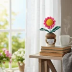 Handmade Crochet Daisy Potted Plant - Eternal Love & Support