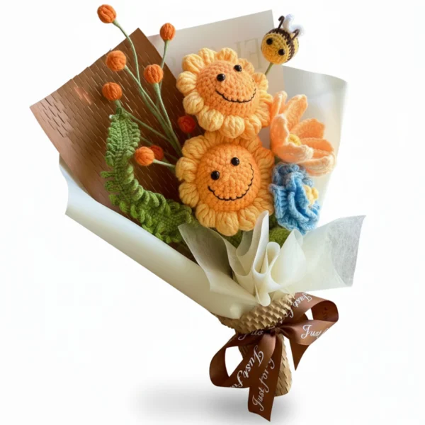 Handmade Crochet Everlasting Smile Bouquet