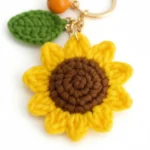 Handmade Crochet Mini Sunflower Keychain - Pocket Sunshine