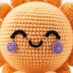 Handmade Crochet Sun Plush - Cute Amigurumi Sun Toy