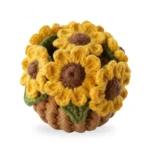 Sunflower Basket Hanging Accessories - Exquisite Handmade Crochet Flowers Decorations