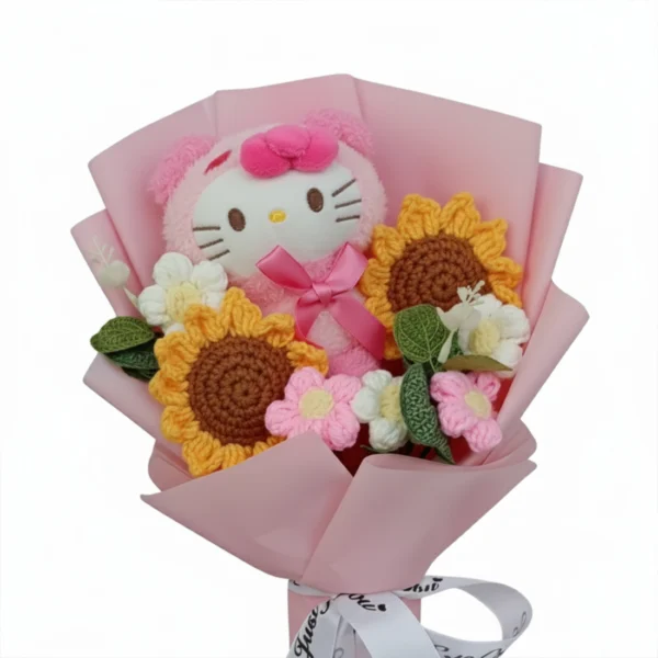 The Hello Kitty & Sunflower Plush Bouquet - Cozy & Unforgettable