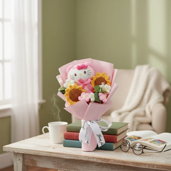 The Hello Kitty & Sunflower Plush Bouquet - Cozy & Unforgettable