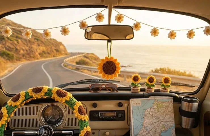 gteefans_crochet_sunflower_car_accessories_1